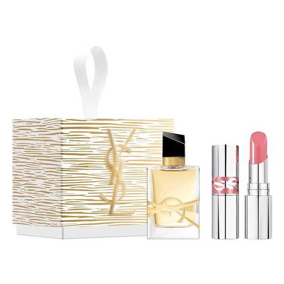 Yves Saint Laurent Pink Lipstick and Gold Perfume Duo - Picture 2 of 9